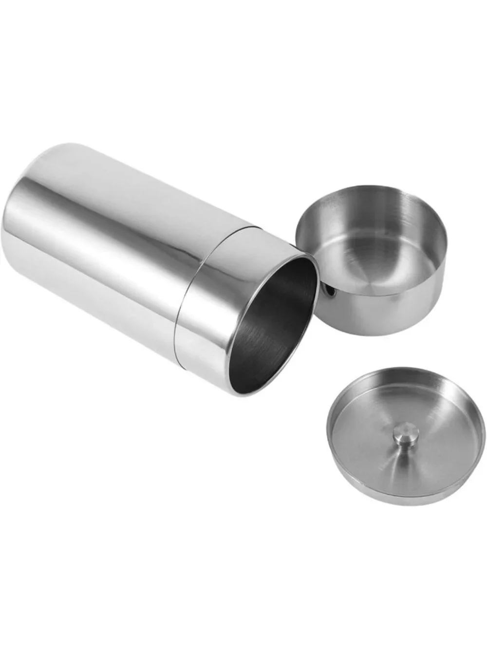 Airtight Double Seal Stainless Steel Tea Canister for Loose Tea, Coffee & Spices